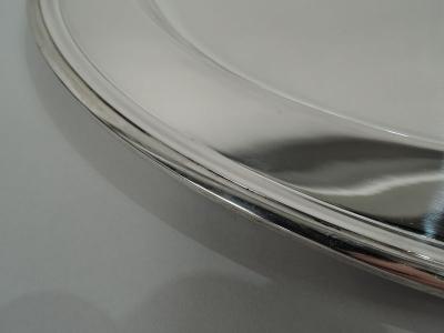  Tiffany Co Tiffany American Large and Modern Sterling Silver Oval Serving Tray