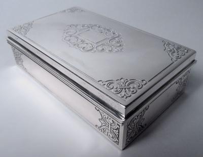  Tiffany Co Tiffany American Modern Classical Sterling Silver Jewelry Box