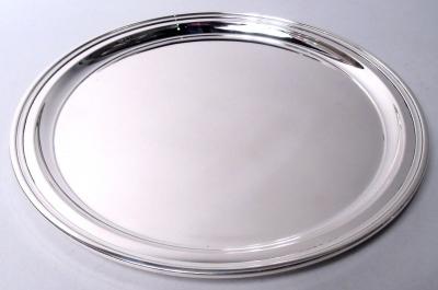  Tiffany Co Tiffany American Modern Sterling Silver 10 Inch Round Tray
