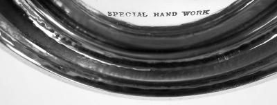  Tiffany Co Tiffany Art Deco Craftsman Hand Hammered Sterling Silver Dessert Set