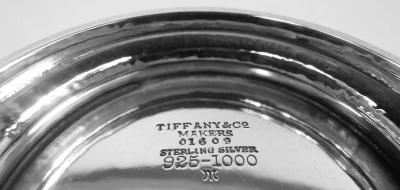  Tiffany Co Tiffany Art Deco Craftsman Hand Hammered Sterling Silver Dessert Set