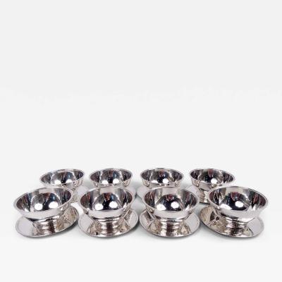  Tiffany Co Tiffany Art Deco Craftsman Hand Hammered Sterling Silver Dessert Set