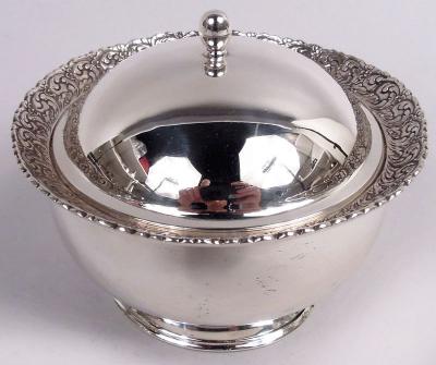 Tiffany Co Tiffany Art Nouveau Sterling Silver 3 Piece Turkish Coffee Set on Tray