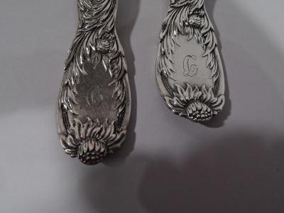  Tiffany Co Tiffany Chrysanthemum Sterling Silver Dinner Set with 145 Pieces