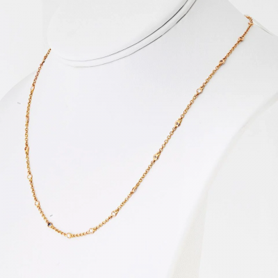  Tiffany Co Tiffany Co 18K Rose Gold Diamond By The Yard Necklace