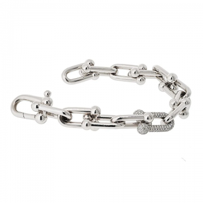  Tiffany Co Tiffany Co 18K White Gold Diamond HardWear Bracelet