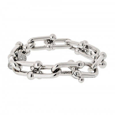 Tiffany Co Tiffany Co 18K White Gold Diamond HardWear Bracelet