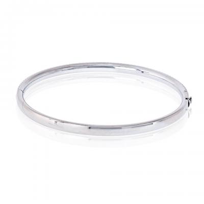  Tiffany Co Tiffany Co 18K White Gold Diamond Metro Three Row Pave Bracelet