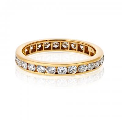  Tiffany Co Tiffany Co 18K Yellow Gold 0 59cttw Round Diamond Eternity Wedding Band