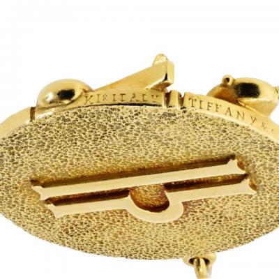  Tiffany Co Tiffany Co 18K Yellow Gold Zodiac Libra 44 5mm Diamond Medallion Pendant