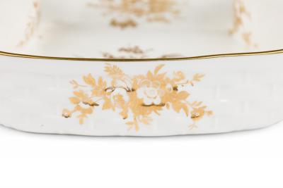  Tiffany Co Tiffany Co American Mid Century White Ceramic Picnic Tray with Handles