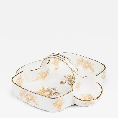  Tiffany Co Tiffany Co American Mid Century White Ceramic Picnic Tray with Handles