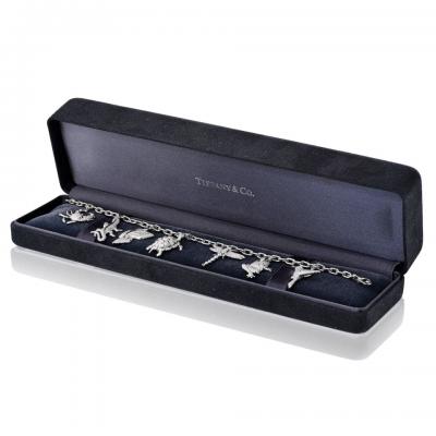  Tiffany Co Tiffany Co Charm Platinum 7 Charm Diamond Bracelet