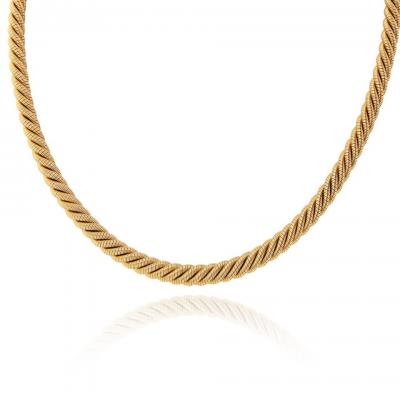  Tiffany Co Tiffany Co Collar 18K Yellow Gold Twisted Rope Georges Lenfant Necklace