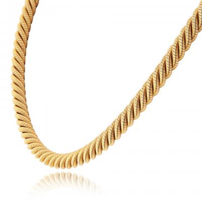  Tiffany Co Tiffany Co Collar 18K Yellow Gold Twisted Rope Georges Lenfant Necklace