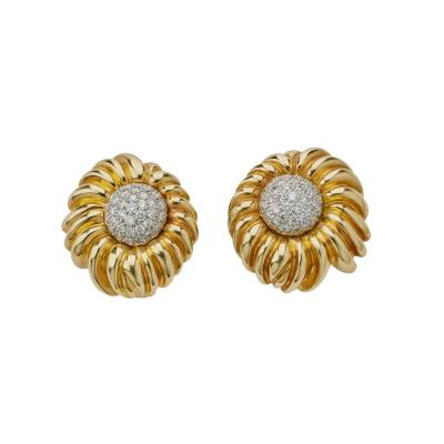  Tiffany Co Tiffany Co Diamond Flower Clip Earrings