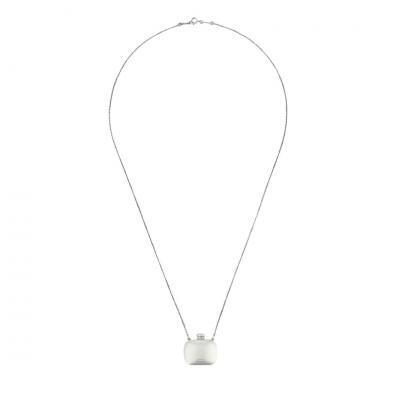  Tiffany Co Tiffany Co Elsa Peretti Sterling Silver Open Bottle Pendant Necklace