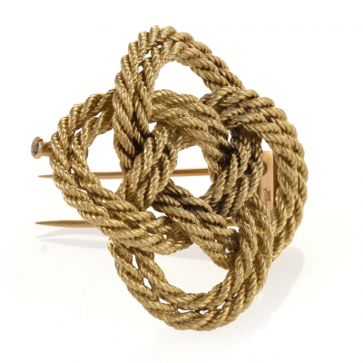  Tiffany Co Tiffany Co France Gold Knot Brooch