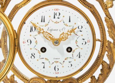  Tiffany Co Tiffany Co French Louis XVI Clock Garniture Set Bronze Marble France