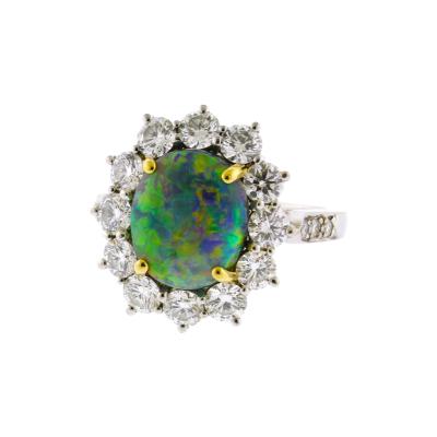  Tiffany Co Tiffany Co Gem Black Opal and Diamond Ring