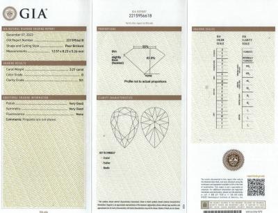 Tiffany Co Tiffany Co Golconda Pear Shaped Diamond 3 21 Carat Ring