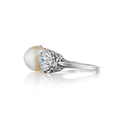  Tiffany Co Tiffany Co Natural Pearl and Diamond Ring