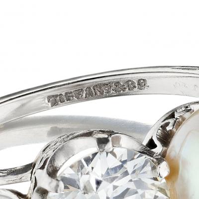  Tiffany Co Tiffany Co Natural Pearl and Diamond Ring