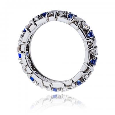  Tiffany Co Tiffany Co Platinum Sixteen Stone Sapphire And Diamond Wedding Band