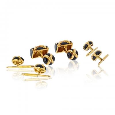  Tiffany Co Tiffany Co Schlumberger 18K Yellow Gold Tuxedo Cuff Links