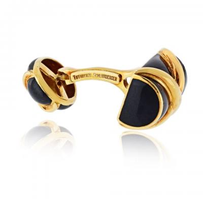  Tiffany Co Tiffany Co Schlumberger 18K Yellow Gold Tuxedo Cuff Links