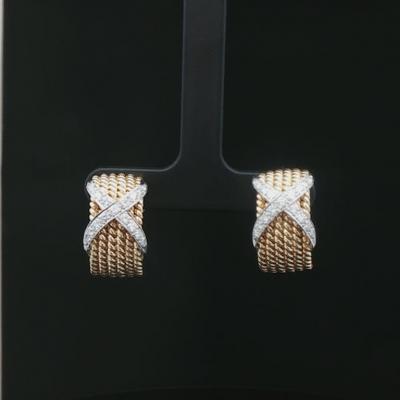  Tiffany Co Tiffany Co Schlumberger Diamond X 6 Row Rope Earrings
