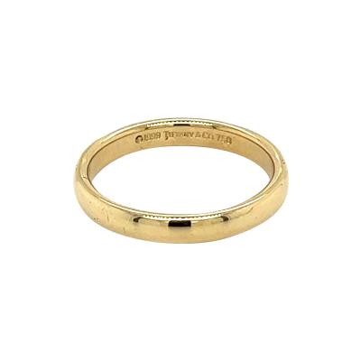  Tiffany Co Tiffany Co Signed 18K Solid Yellow Gold 3MM Wedding Ring Band