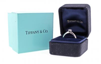 Tiffany Co Tiffany Co Six Prong Knife Edge Platinum Diamond Engagement Ring 22ct