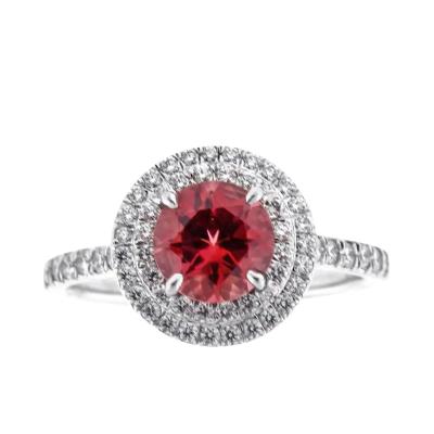 Tiffany Co Tiffany Co Soleste Pink Tourmaline Double Diamond Halo Ring