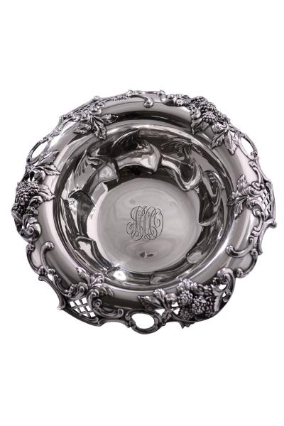  Tiffany Co Tiffany Co Sterling Silver Bowl Pierced in Raspberry pattern c a 1902