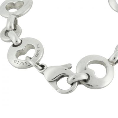  Tiffany Co Tiffany Co Sterling Silver Open Heart Link Bracelet