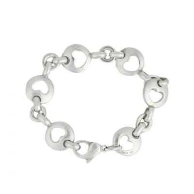  Tiffany Co Tiffany Co Sterling Silver Open Heart Link Bracelet
