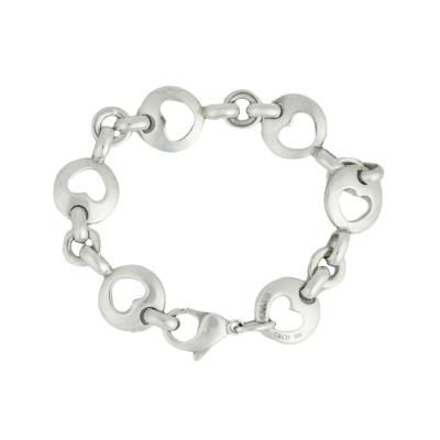  Tiffany Co Tiffany Co Sterling Silver Open Heart Link Bracelet