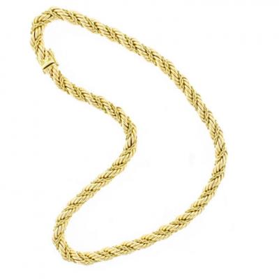  Tiffany Co Tiffany Co Twisted Rope Necklace 14kt