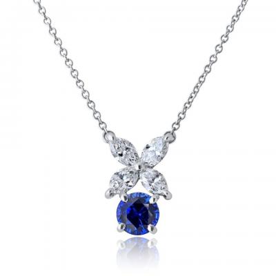  Tiffany Co Tiffany Co Victoria Platinum Diamond And Sapphire Pendant