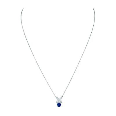  Tiffany Co Tiffany Co Victoria Platinum Diamond And Sapphire Pendant