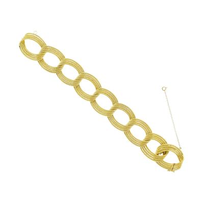  Tiffany Co Tiffany Co twisted braid open link 18 kt gold bracelet