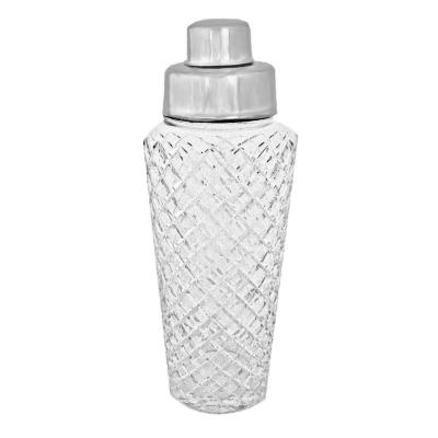  Tiffany Co Tiffany Cut Crystal and Sterling Cocktail Shaker