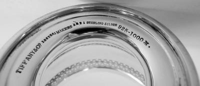  Tiffany Co Tiffany Edwardian Classical Sterling Silver Caviar Bowl on Plate