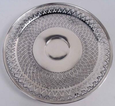  Tiffany Co Tiffany Edwardian Classical Sterling Silver Caviar Bowl on Plate