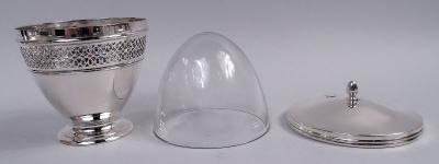  Tiffany Co Tiffany Edwardian Classical Sterling Silver Caviar Bowl on Plate