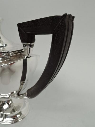  Tiffany Co Tiffany Edwardian Regency Coffee Tea Set with Flower Basket Finial