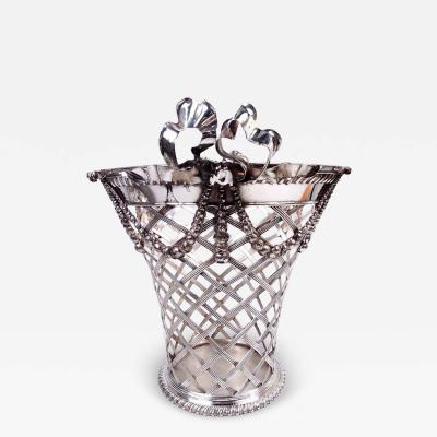  Tiffany Co Tiffany Edwardian Regency Sterling Silver Boudoir Wastepaper Basket