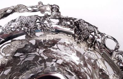  Tiffany Co Tiffany Edwardian Sterling Silver Blackberry Basket with Lots of Charm