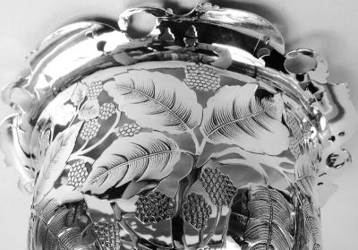  Tiffany Co Tiffany Edwardian Sterling Silver Blackberry Basket with Lots of Charm